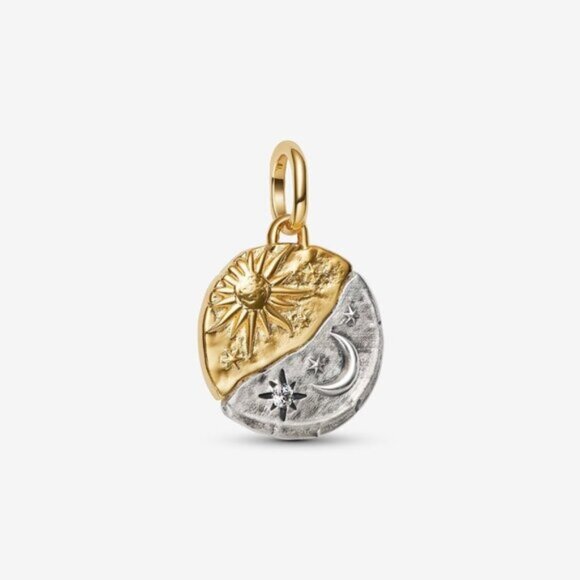 Pandora Sun and Moon Medallion Charm - Picture 1 of 1